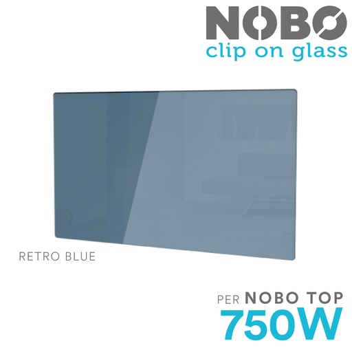 [87000243] Clip on glass retro blue per NOBO 750W