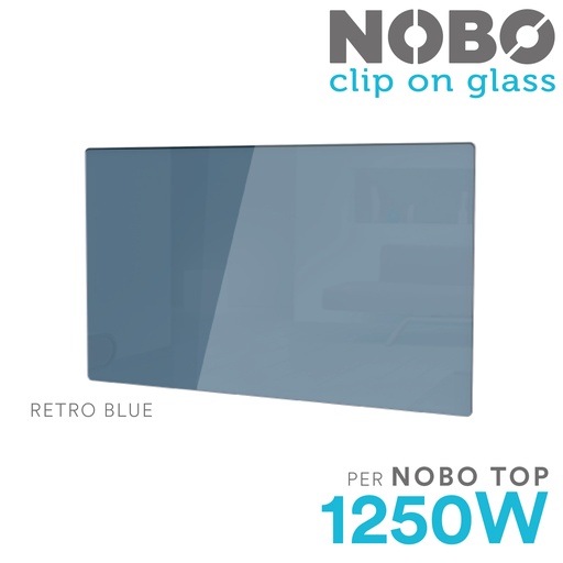 [87000245] Clip on glass retro blue per NOBO 1250W