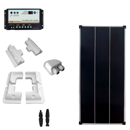 [CAMP100B] Kit fotovoltaico per camper con pannello 100Wp mono | CAMP100B
