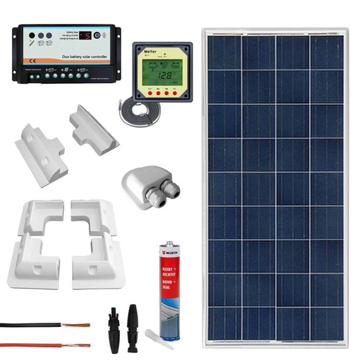 [CAMP150P] Kit fotovoltaico completo per camper con pannello 150Wp poli | CAMP150PRO