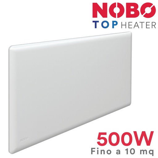 [E82440005] Radiador elétrico de baixo consumo NOBO norueguês | 500 W | até 10 m² (incluindo o termostato NCU-2Te)