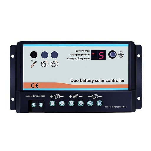 [EP210] Regolatore di carica PWM 10A 12/24V REGDUO per 2 batterie | EP210 | EP Solar