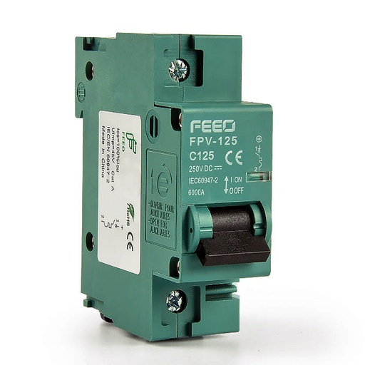 [EPV125-2P25] Interruttore magnetotermico 2 poli 125A 550V DC Curva C | FEEO