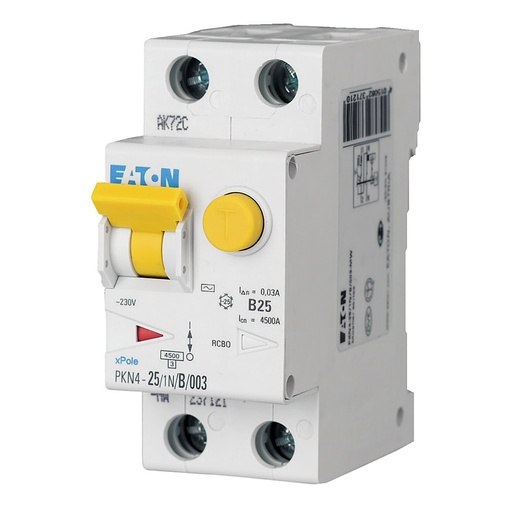 [ETN25C-03A] Interruttore combinato differenziale magnetotermico 25A + 300mA 230V classe A 1P+N  curva C | Eaton
