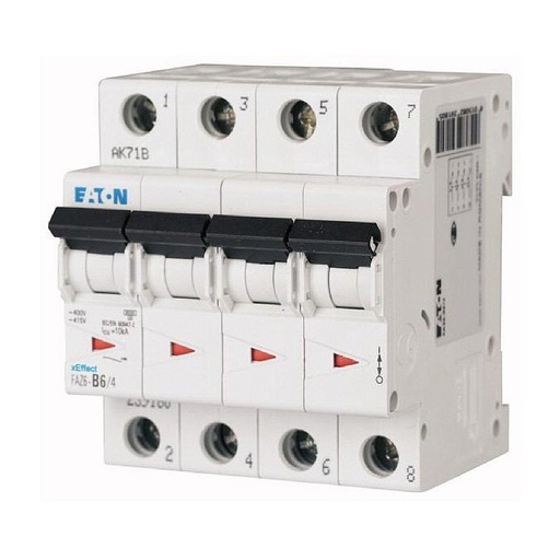 [ETN25C4P] Interruttore magnetotermico 25A 400V CA 4P curva C | ETN25C4P | Eaton