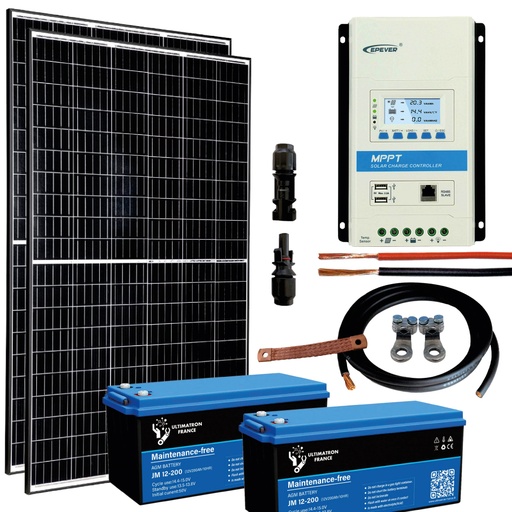 [EUREKA-XL] Kit fotovoltaico ad isola 24V minimo 800 Wp completo e di alta qualità | EUREKA XL