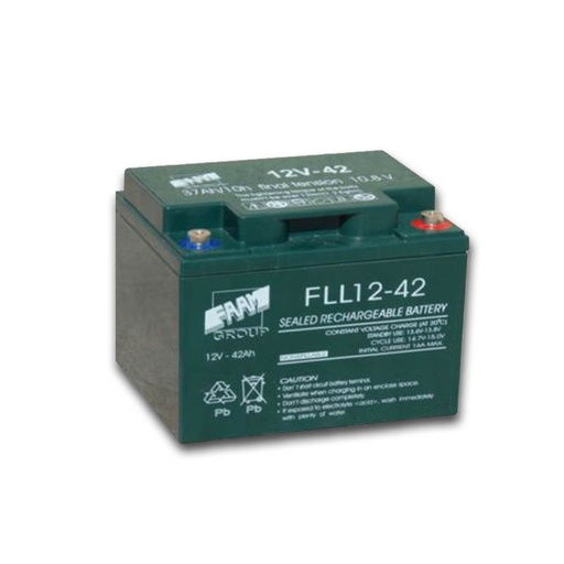 [FLL12-42] Batteria AGM piombo 42Ah 12V ermetica piastra piana | 1000 cicli | FAAM