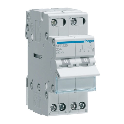 [HAGSFT240] Commutatore 1-0-2 2 Poli 40A 2 Moduli | Hager