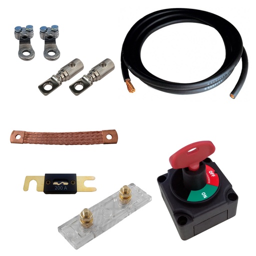 [KIT24V] Kit per connessione batterie a 24V completo di protezioni