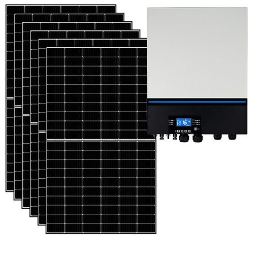 [KIT6KWED] Kit fotovoltaico ibrido 6 kWp con inverter All-in-One 7200W 48V MPPT senza accumulo | KIT6KWED