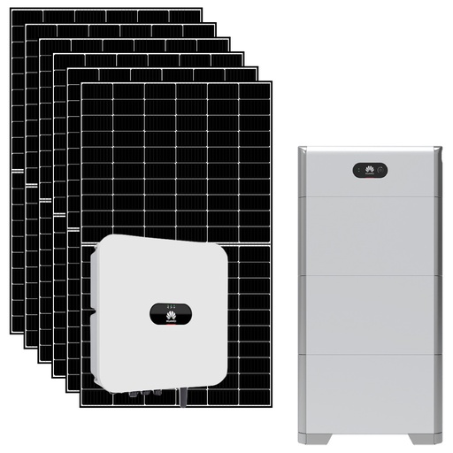[KITHUA6LU15] Kit fotovoltaico 6 kWp con accumulo 15 kWh con pannelli, inverter e batterie Huawei