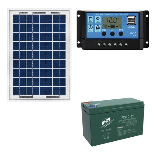 [KITPLUS10] Kit fotovoltaico ad isola 10Wp per luoghi isolati | STARTER+10