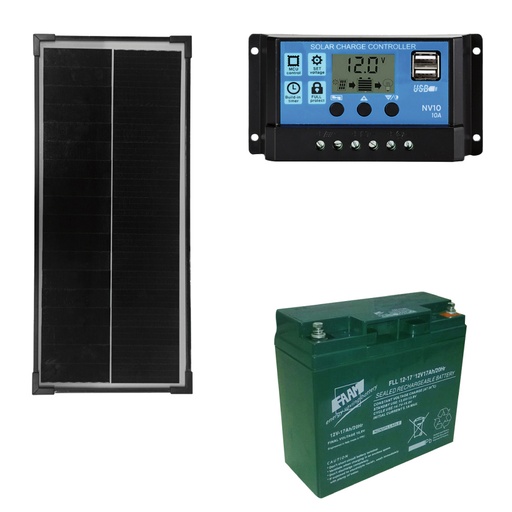 [KITPLUS20] Kit fotovoltaico ad isola 20Wp per luoghi isolati | STARTER+20
