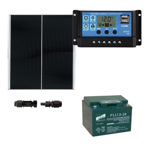 [KITPLUS50] Kit fotovoltaico ad isola 50Wp per luoghi isolati | STARTER+50