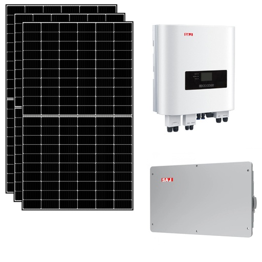 [KITSAJ3-5] Kit fotovoltaico 3 kWp con accumulo 5 kWh con pannelli, inverter SAJ e batterie SAJ