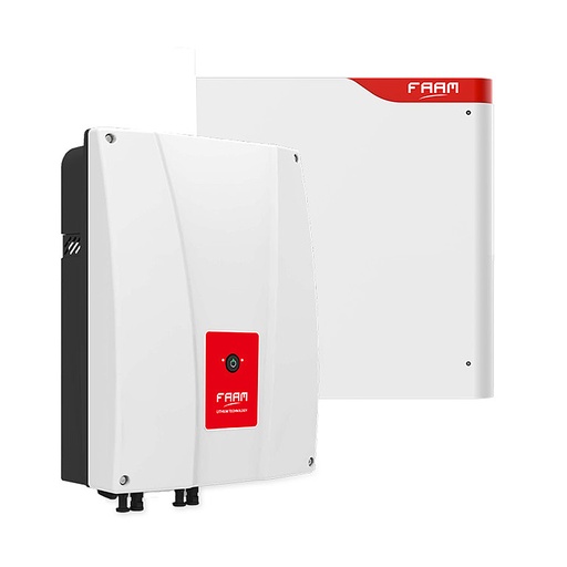 [LIH6KW-8] Sistema fotovoltaico ad isola, ibrido e rete da 6Kw con accumulo 8kWh CEI 0-21 Made in Italy | FAAM LiHome