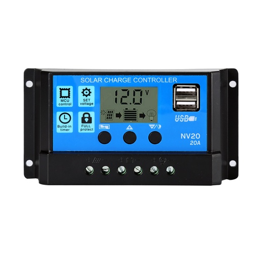 [NV20] Regolatore di carica PWM 20A 12/24V | NV20 | NV Solar