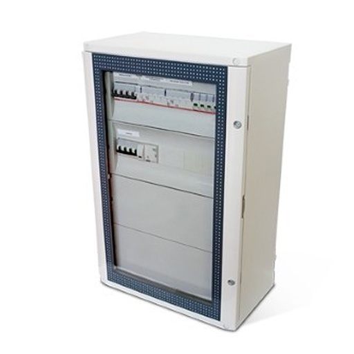 [QUA-CA-INT] Quadro di protezione lato alternata CA trifase specifico per impianti fotovoltaici con relè protezione d'interfaccia certificato CEI