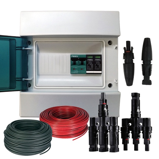 [QUAP-CC-PAR] Quadro di protezione precablato CC per impianti PV con + di 2 stringhe | QUAP-CC-PAR
