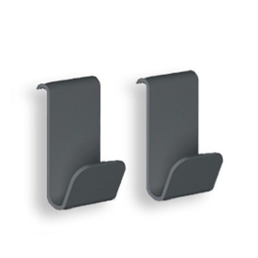 [REBACCG] Coppia ganci porta accappatoio antracite per radiatore scaldasalviette REBAS | Saros