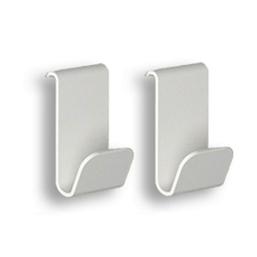 [REBACCW] Coppia ganci porta accappatoio bianco per radiatore scaldasalviette REBAS | Saros