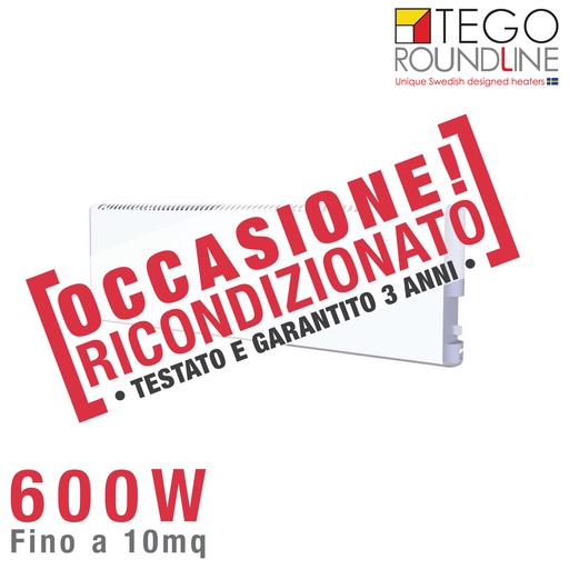 [Txxx-E8511666] OUTLET - Radiatore svedese 600W basso consumo | h. 20cm | fino 10 m² | RICONDIZIONATO | Txxx