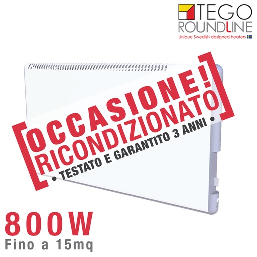 [Txxx-E8511678] OUTLET - Radiatore svedese 800W basso consumo | h. 40cm | fino 15 m² | RICONDIZIONATO | Txxx