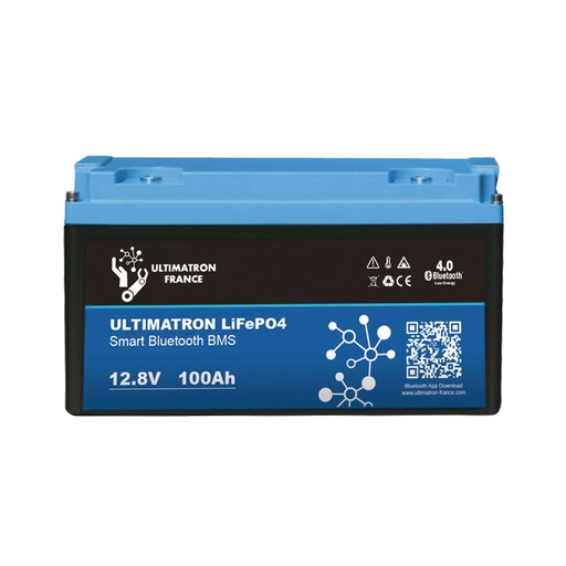 [ULT12-100] Batteria al Litio 12V 100Ah con BMS Smart Bluetooth | Ultimatron France
