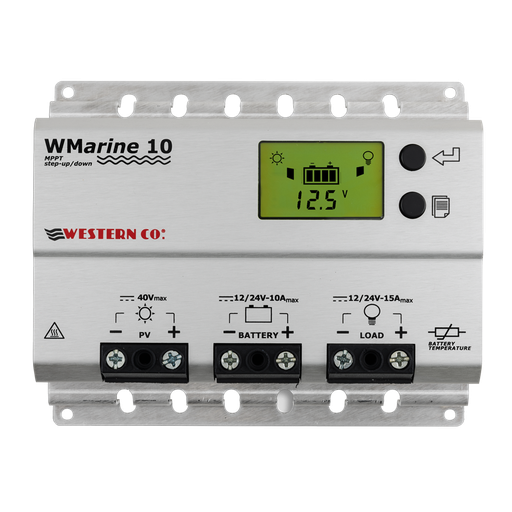 [WMAR10] Regolatore di carica MPPT 10A 12/24V STEP UP| WMarin10 | Western Co.