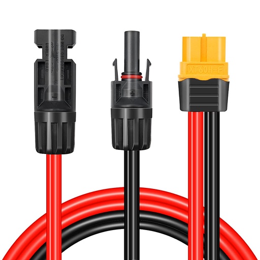 [XT60-MC4] Cavo 60cm con connettore XT60 da un lato ed MC4 dall'altro per collegare PowerCube a pannelli fotovoltaici