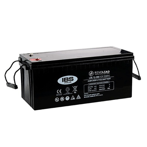 [LGB12-200] Batteria piombio AGM piastra piana 200Ah 12V senza manutenzione | REVOLEAD LGB12-200