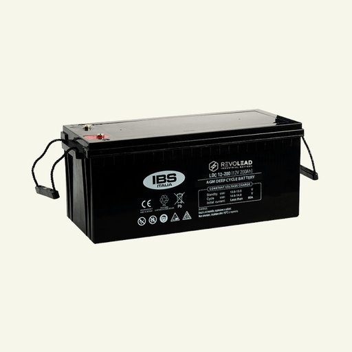 [LGB12-200] Batteria piombio AGM piastra piana 200Ah 12V senza manutenzione | REVOLEAD LGB12-200