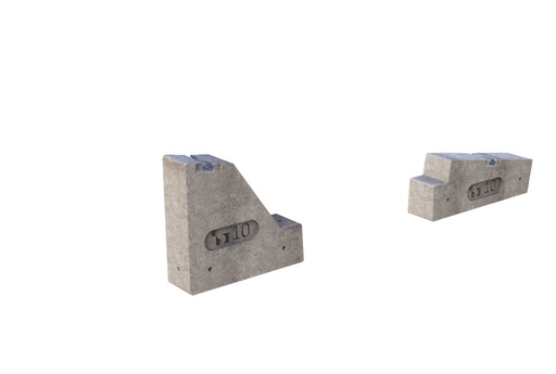 [FVD500013] Coppia di zavorre per pannelli verticali con profilo FVP integrato inclinazione 10°