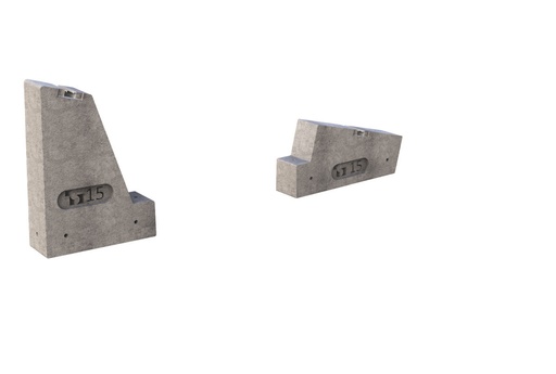 [FVD500014] Coppia di zavorre per pannelli verticali con profilo FVP integrato inclinazione 15°