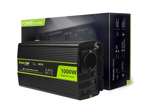 [GRC1000-24] Inverter onda pura 1000W 24V Stand alone | Green Cell