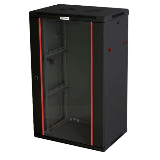 [CASE-2020BKL60] Armadio Rack 19" a muro 20 unità sezione unica prof. 600mm Nero