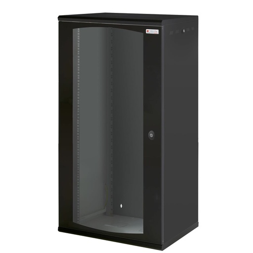 [CASE-2022BKL60] Armadio Rack 19" a muro 22 unità sezione unica prof. 600mm Nero