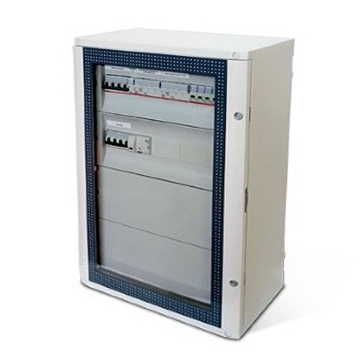 [QUA-INT40KW] Quadro di protezione CA trifase per singolo inverter fotovoltaico max. 40Kw con relè protezione d'interfaccia certificato CEI