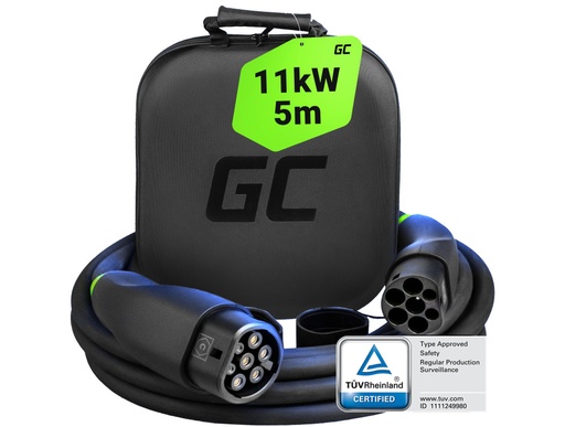 [GRC-T2CAB5MT] Cavo di ricarica Type 2 per Wallbox max.11KW 5mt | GRC