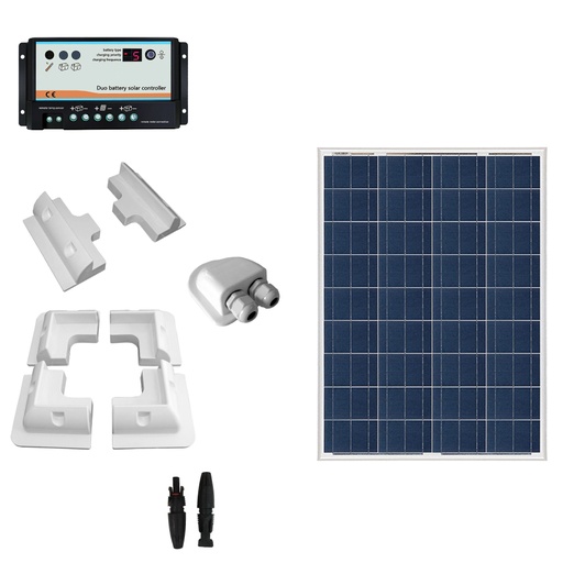 [CAMP80B] Kit fotovoltaico completo per camper con pannello 80Wp poli | CAMP80PRO (copia)